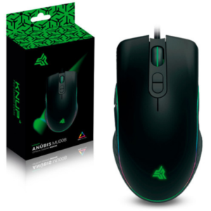 Mouse Óptico Preto Gamer Com Fio - KNUP MU008