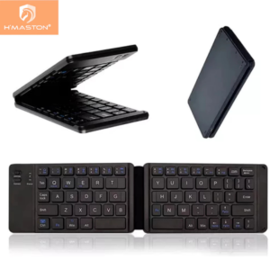 Mini Teclado Dobrável Bluetooth Com Touchpad Preto H'Maston JP106 Ideal Para Viagens