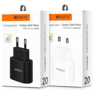 Fonte Turbo Volt Max 20W  USB-C  Preto-HREBOS CRG211