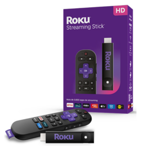 Roku Streaming Stick HD Pra TV HD/FHD Com controle remoto por comando de voz compatível com Alexa, Siri e Google